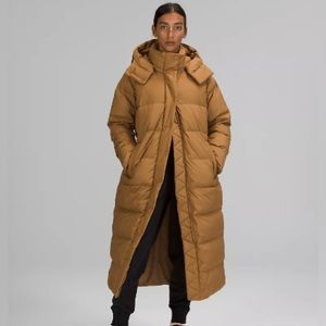 Lululemon Wunder Puff Long Jacket in “Bold Beige”, size 6.